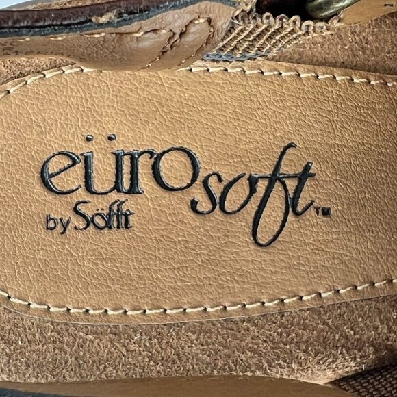 Soft Eurosoft WomensTulip Sling Brown Vegan Block Heel Slingback Size 7 M Mules - Picture 9 of 10